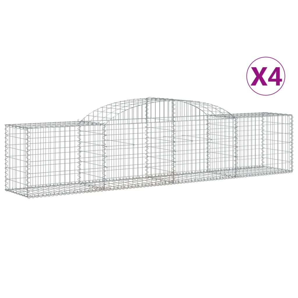 Zakrivljeni gabion basket pcs. galvanizirano željezo - 300 x 50 x 60/80 cm, 4 - number 2.