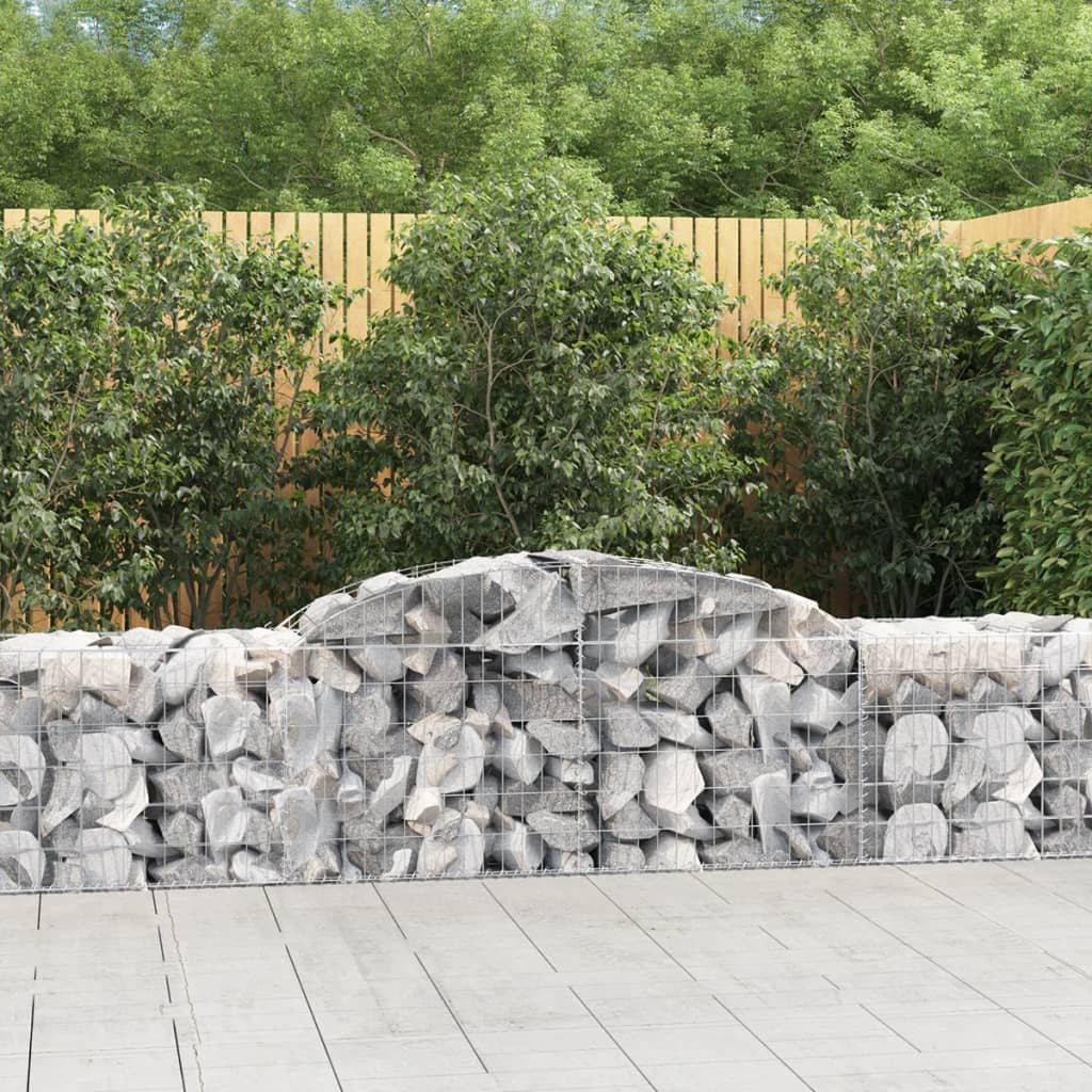 Curved gabion basket pcs. galvanized iron - 300 x 50 x 60/80 cm, 7 - number 1.