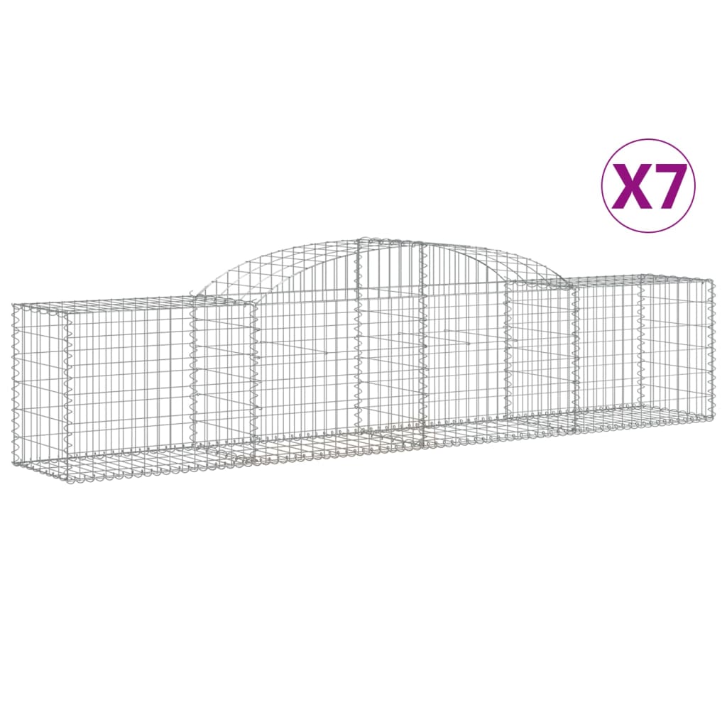 Buede gabionkurve stk. galvaniseret jern - 300 x 50 x 60/80 cm, 7 - number 2.