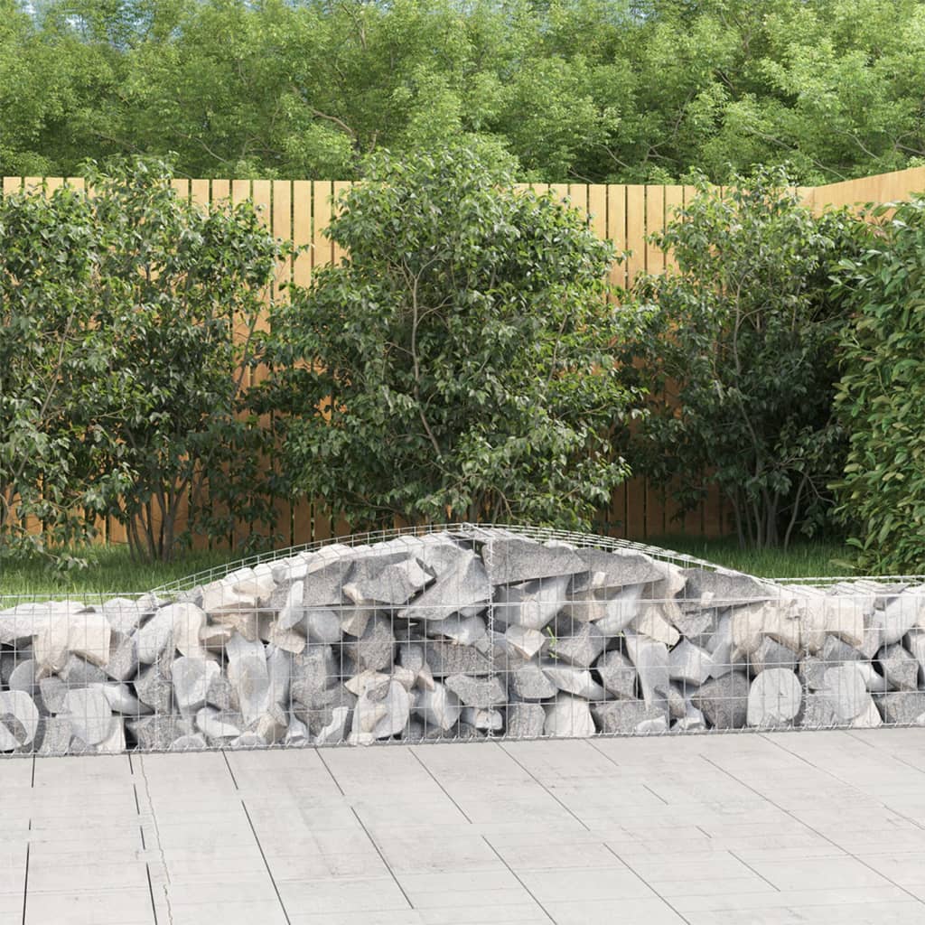 Curved gabion basket pcs. galvanized iron - 400 x 50 x 40/60 cm, 9 - number 1.
