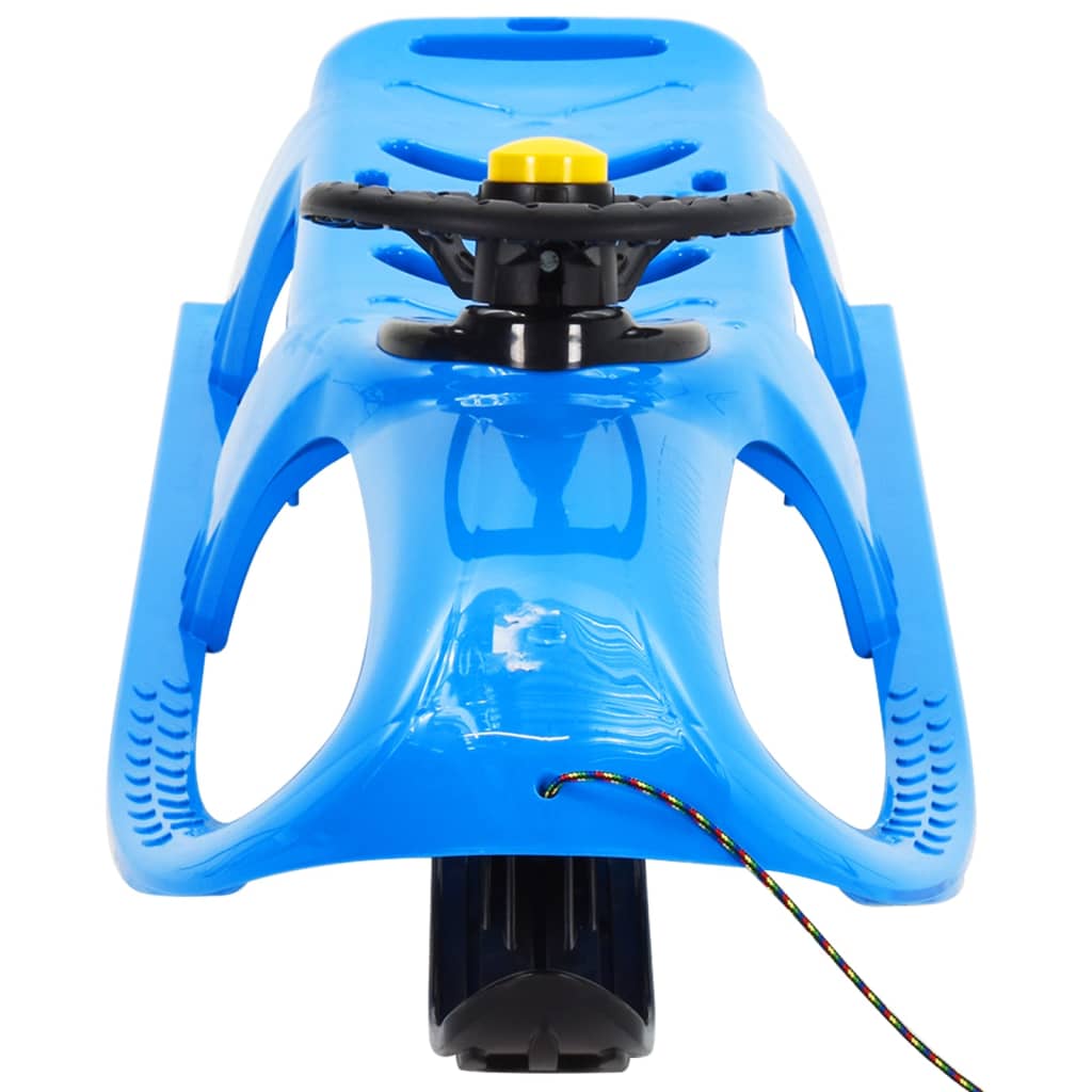 Kælk med rat 102,5x40x23 cm polypropylen - blå, slæde + hjul - number 2.