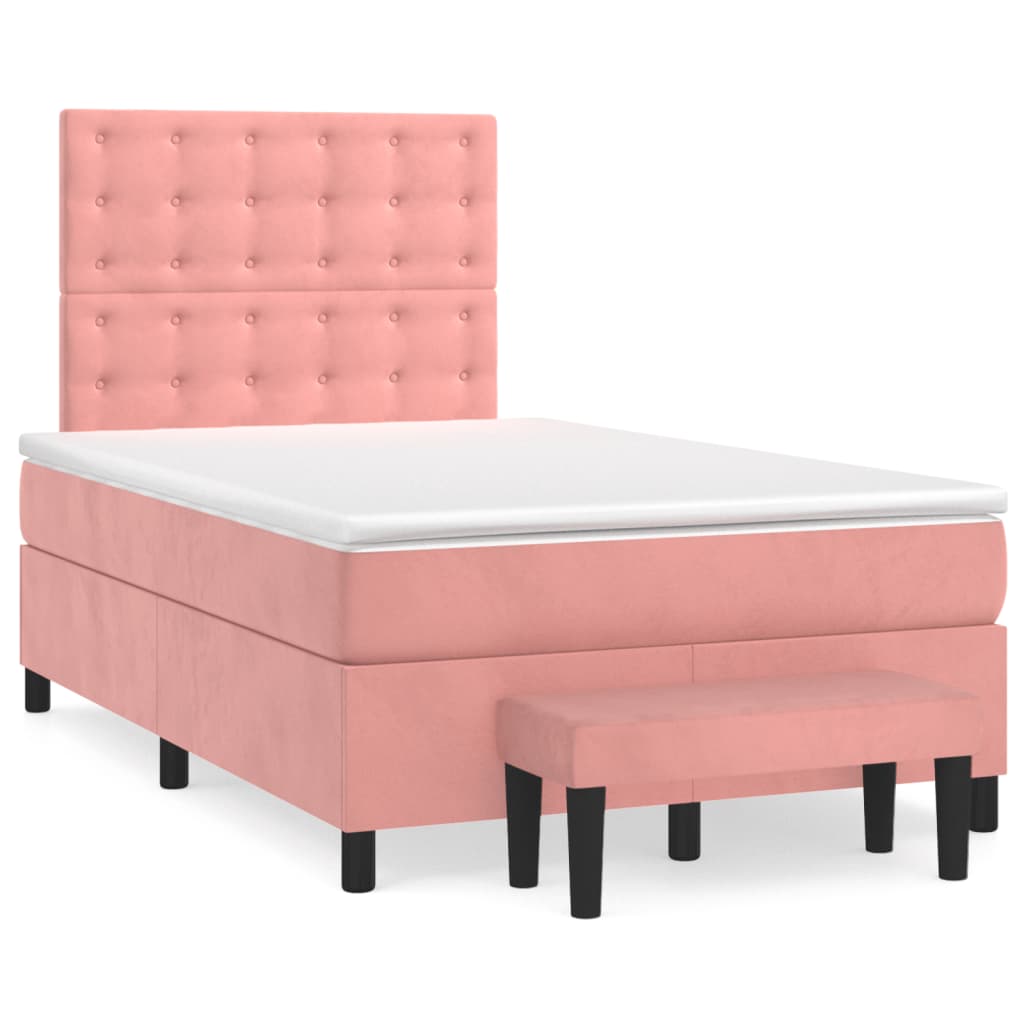 Continental bed velvet - pink, 120 x 200 cm, przyciski - number 2.