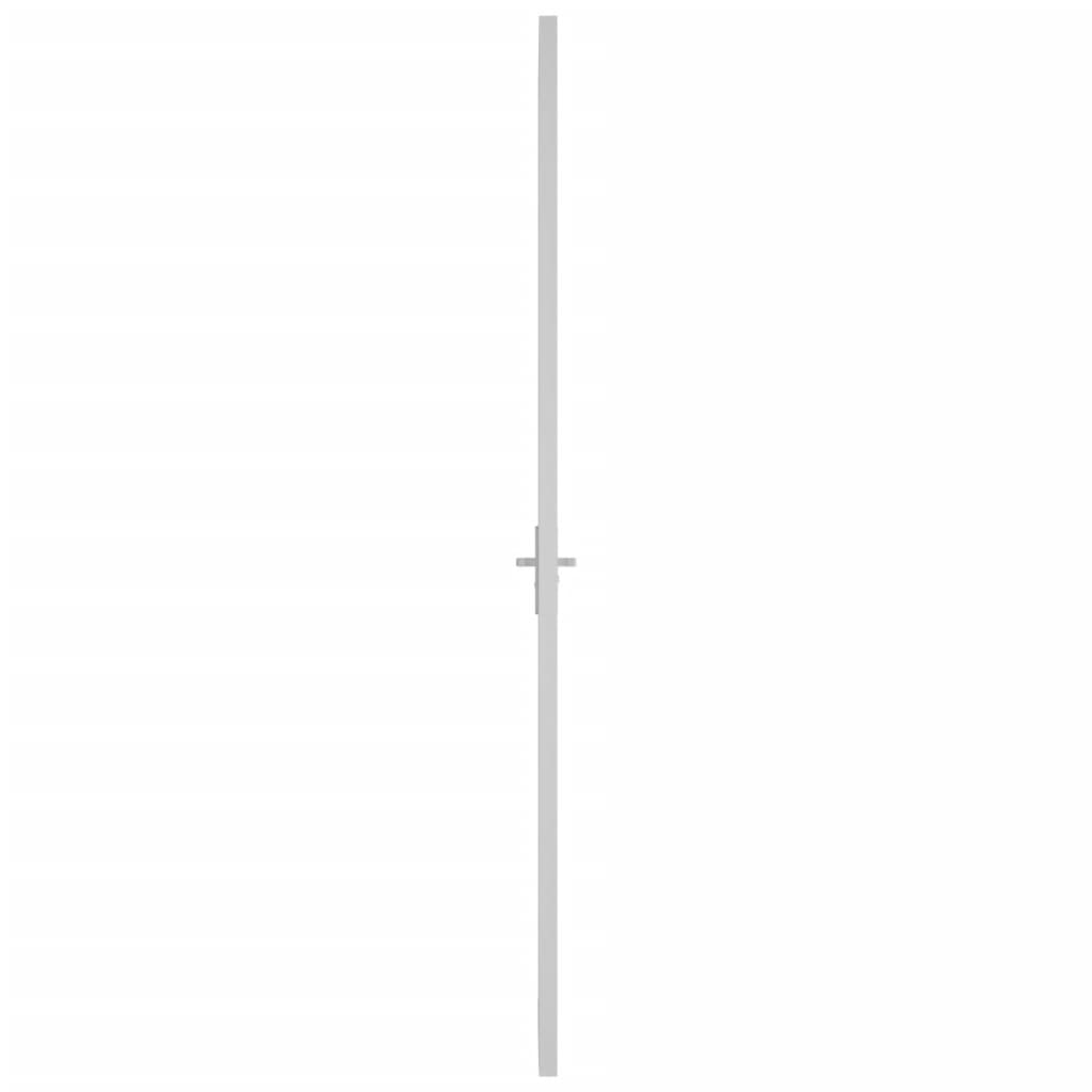 Dør 93x201,5 cm mat glas og aluminium hvid - hvid og matteret, 93 x 201.5 cm, 1, 3x2 gitter - number 4.