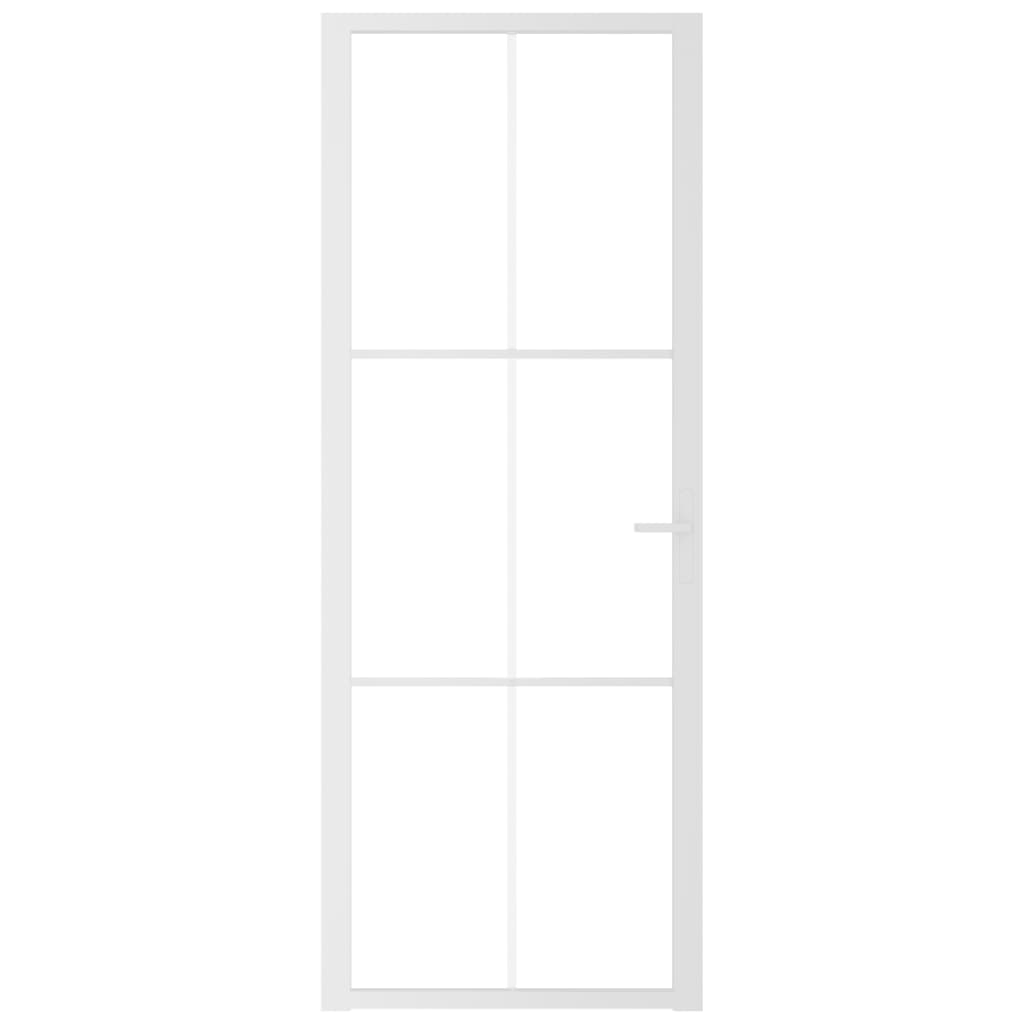 Dør 76x201,5 cm sikkerhedsglas og aluminium hvid - hvid og transparant¨, 76 x 201.5 cm, 1, 3x2 gitter - number 3.