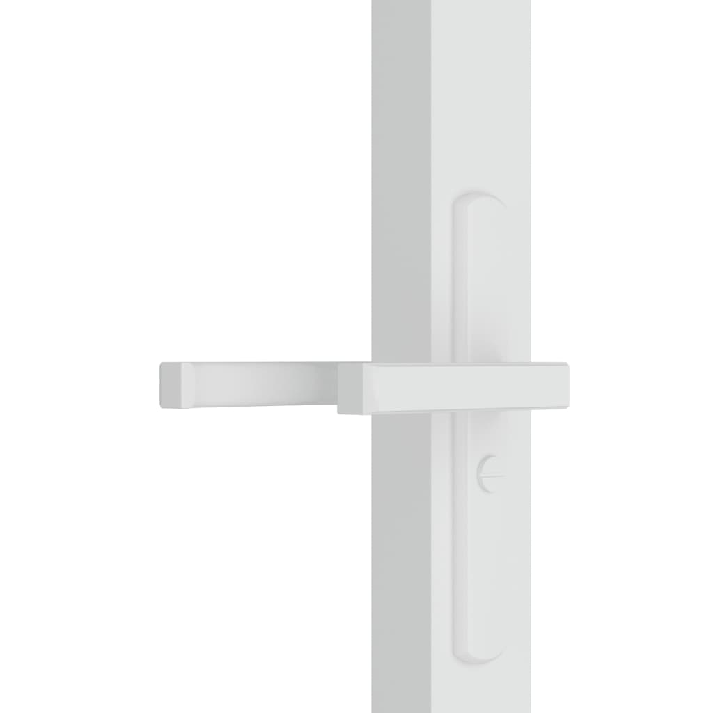 Dør 76x201,5 cm sikkerhedsglas og aluminium hvid - hvid og transparant¨, 76 x 201.5 cm, 1, 3x2 gitter - number 5.