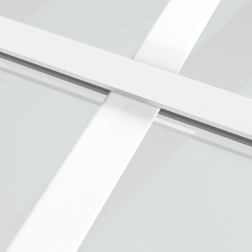 Dør 76x201,5 cm sikkerhedsglas og aluminium hvid - hvid og transparant¨, 76 x 201.5 cm, 1, 3x2 gitter - number 6.