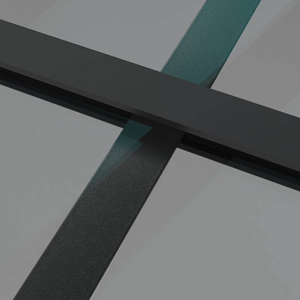 Dør 93x201,5 cm sikkerhedsglas og aluminium sort - sort og mørk transparant, 93 x 201.5 cm, 1, 3x2 gitter - number 6.
