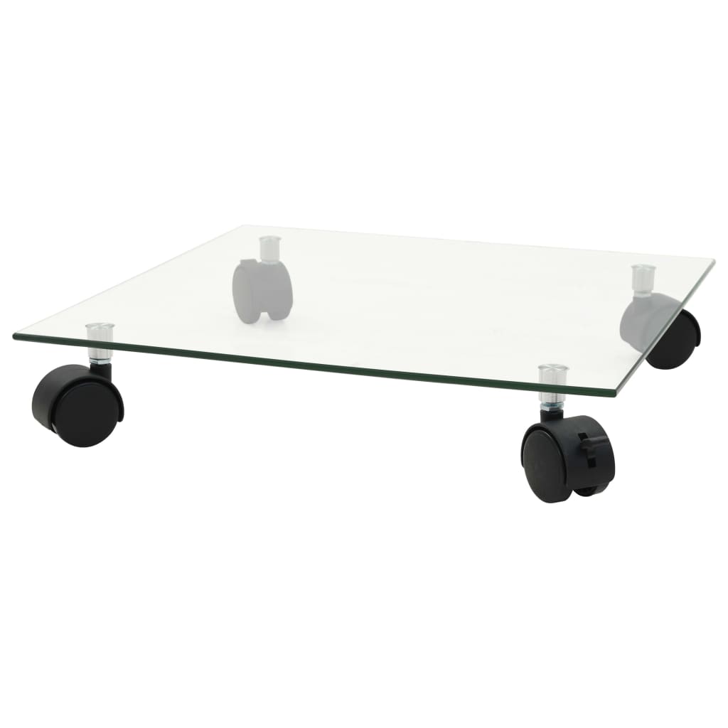 Kolica za biljke 4 kom. 35x35 cm četvrtasto kaljeno staklo - number 2.