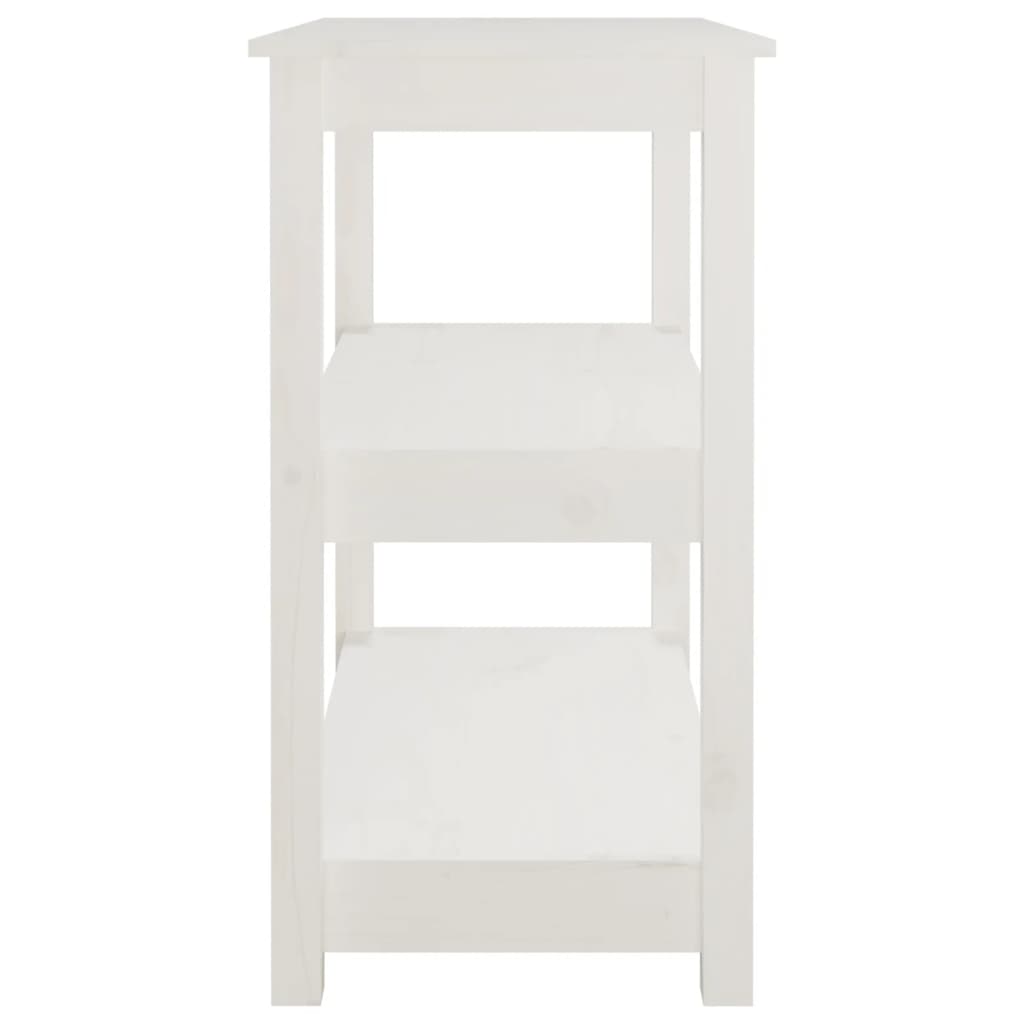 Tabela konsoli 80x40x74 cm stała sosna - biała, 1, 80 cm - number 6.