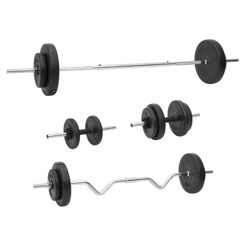 Vægtstang og håndvægt med skiver 60 kg - number 1.