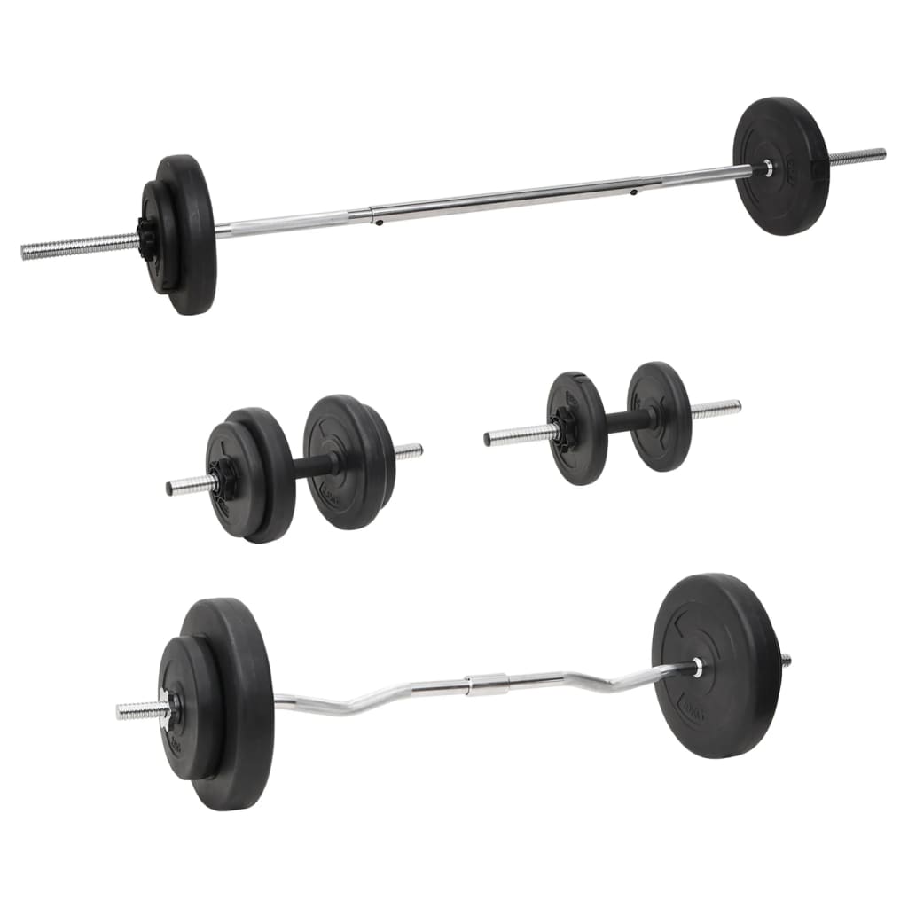 Vægtstang og håndvægt med skiver 60 kg - number 1.