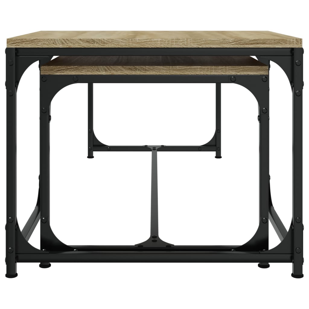 Klub stolići 2 kom. konstruirano drvo - sonoma hrast, 1 - number 5.