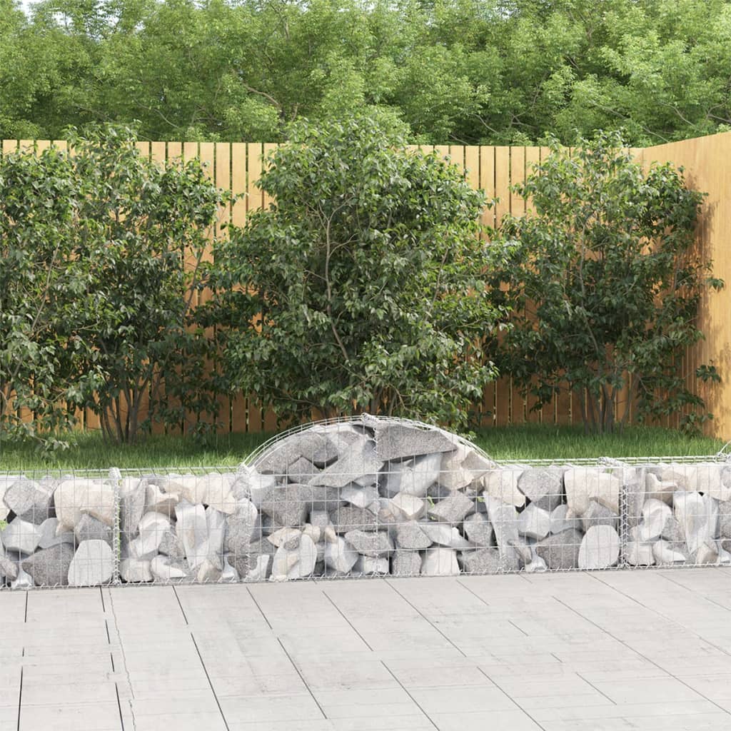 Curved gabion basket pcs. galvanized iron - 200 x 30 x 40/60 cm, 4 - number 1.
