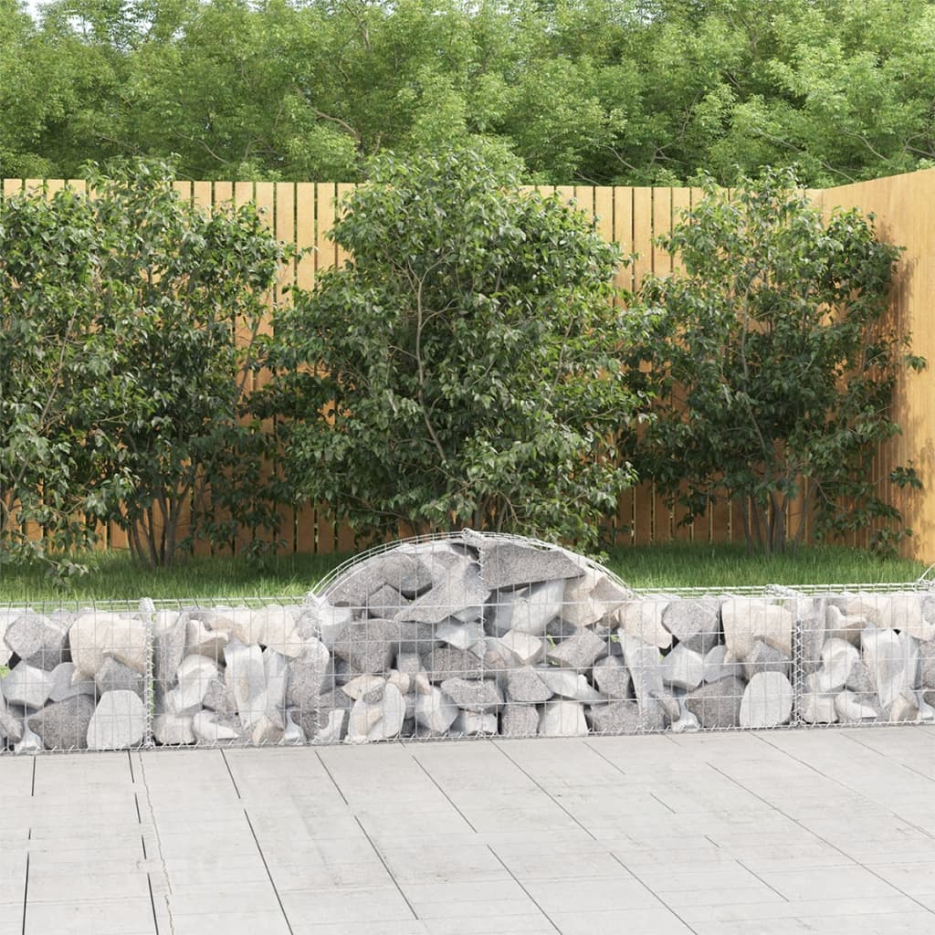 Curved gabion basket pcs. galvanized iron - 200 x 30 x 40/60 cm, 6 - number 1.