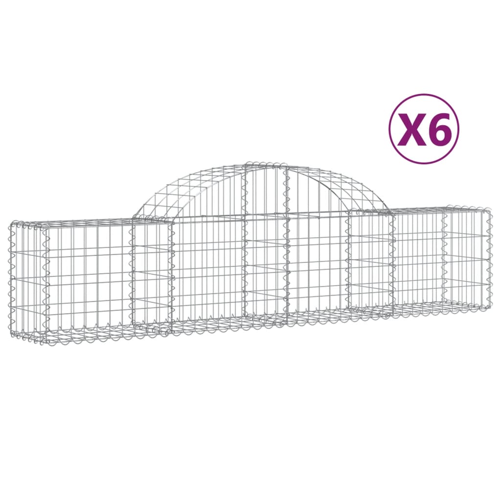 Zakrivljeni gabion basket pcs. galvanizirano željezo - 200 x 30 x 40/60 cm, 6 - number 2.