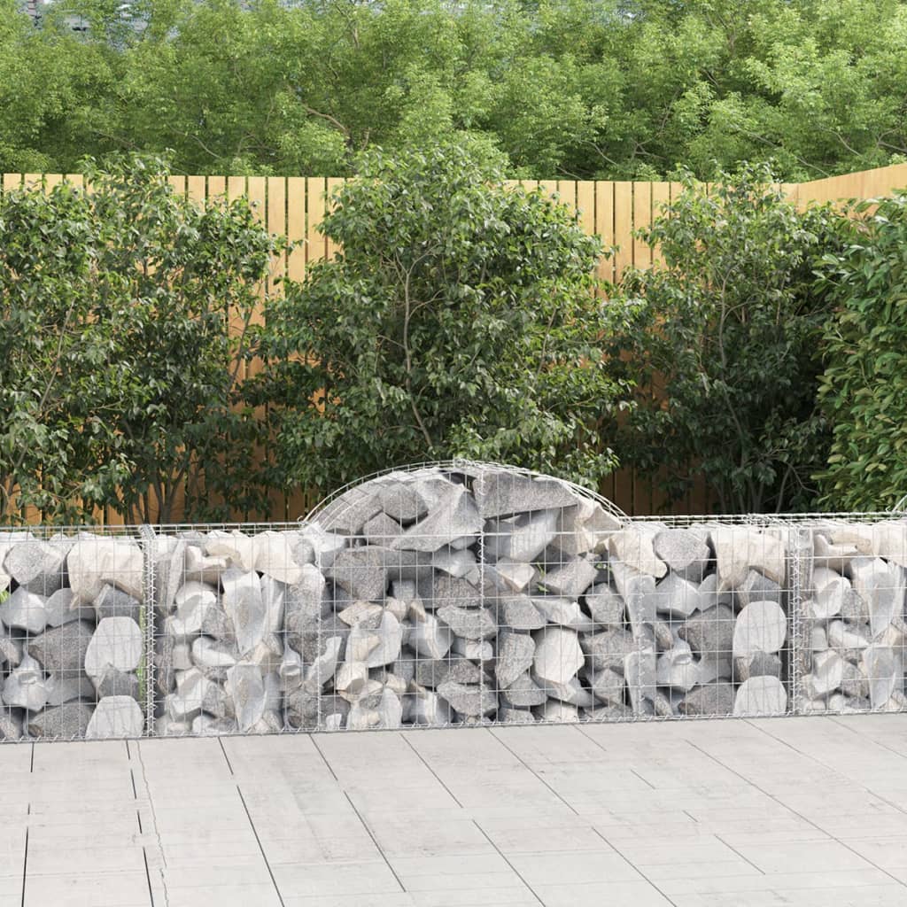 Curved gabion basket pcs. galvanized iron - 200 x 50 x 60/80 cm, 4 - number 1.