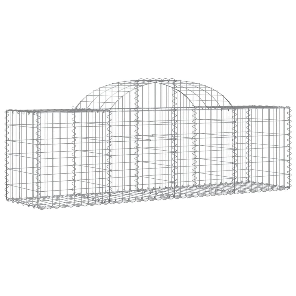 Curved gabion basket pcs. galvanized iron - 200 x 50 x 60/80 cm, 4 - number 3.