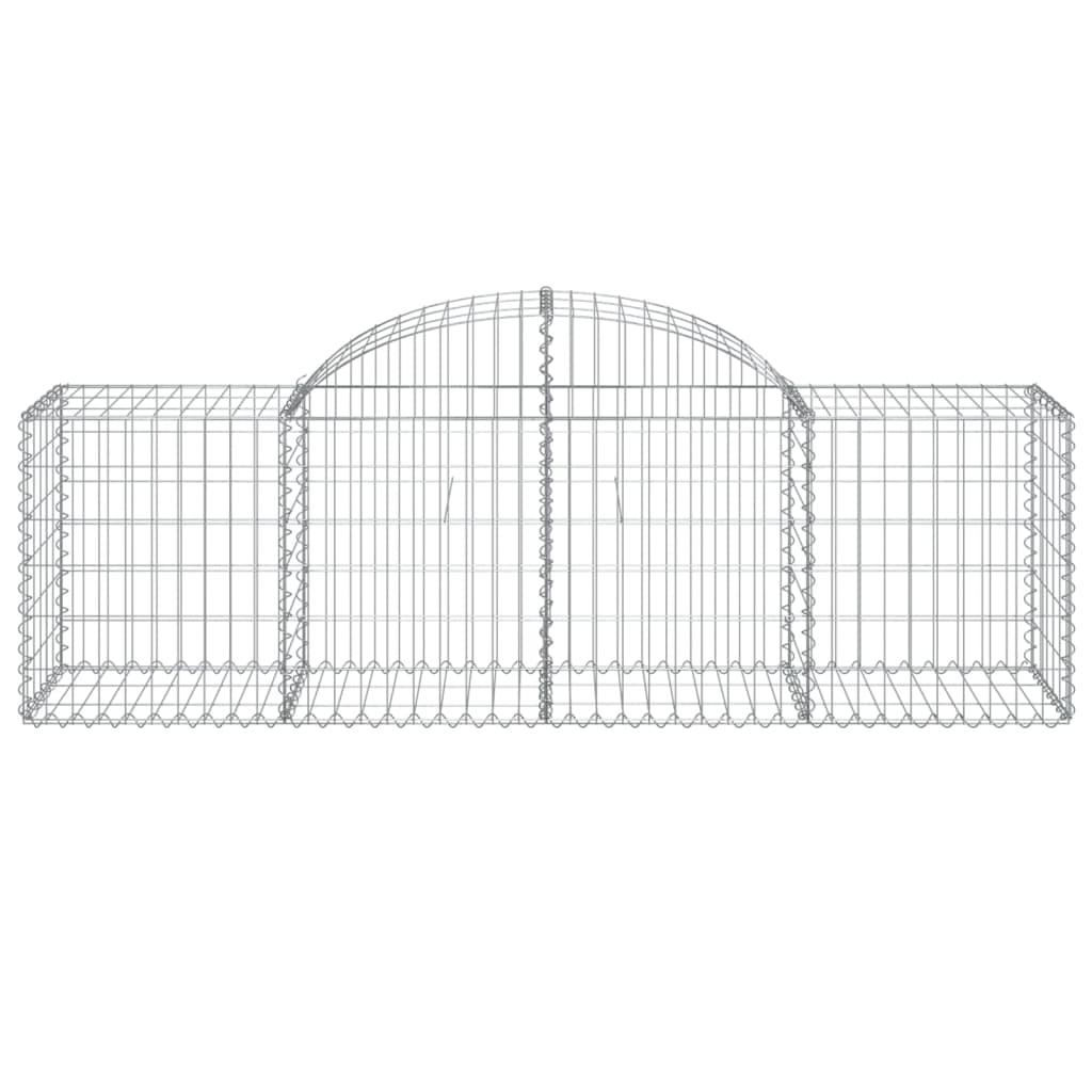 Curved gabion basket pcs. galvanized iron - 200 x 50 x 60/80 cm, 4 - number 4.