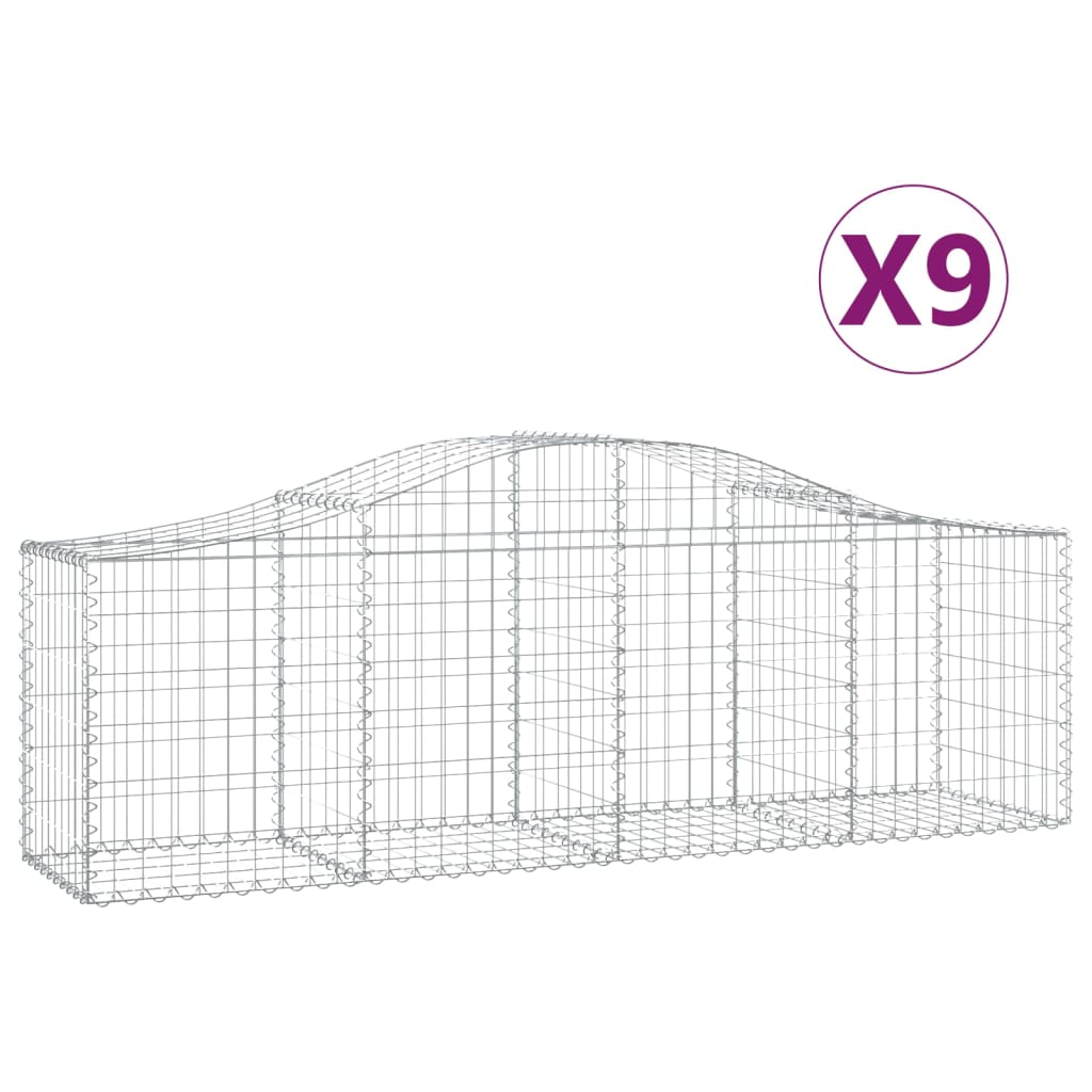 Zakrivljeni gabion basket pcs. galvanizirano željezo - 200 x 50 x 60/80 cm, 9 - number 2.