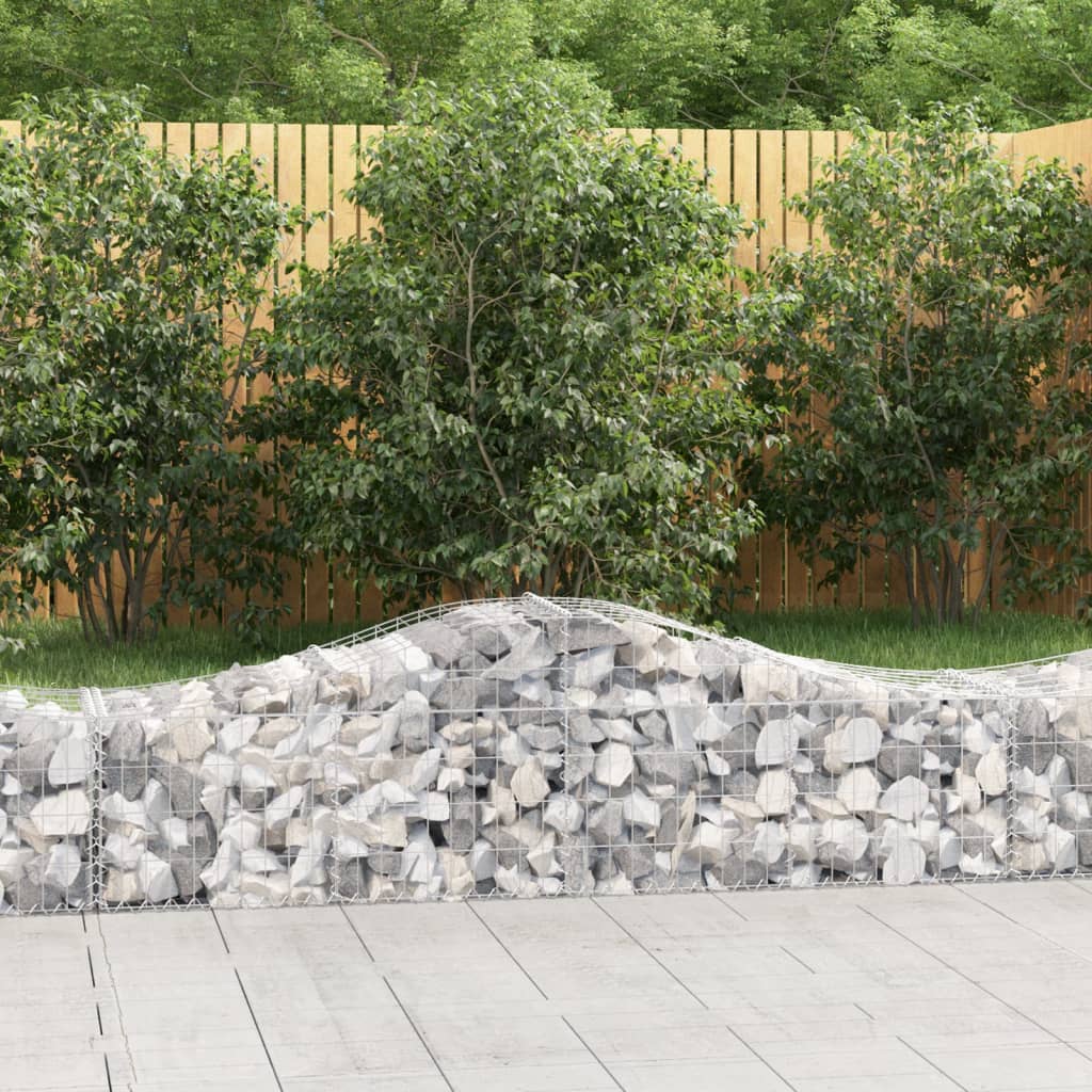 Curved gabion baskets pcs. galvanized iron - 200 x 50 x 40/60 cm, 2 - number 1.