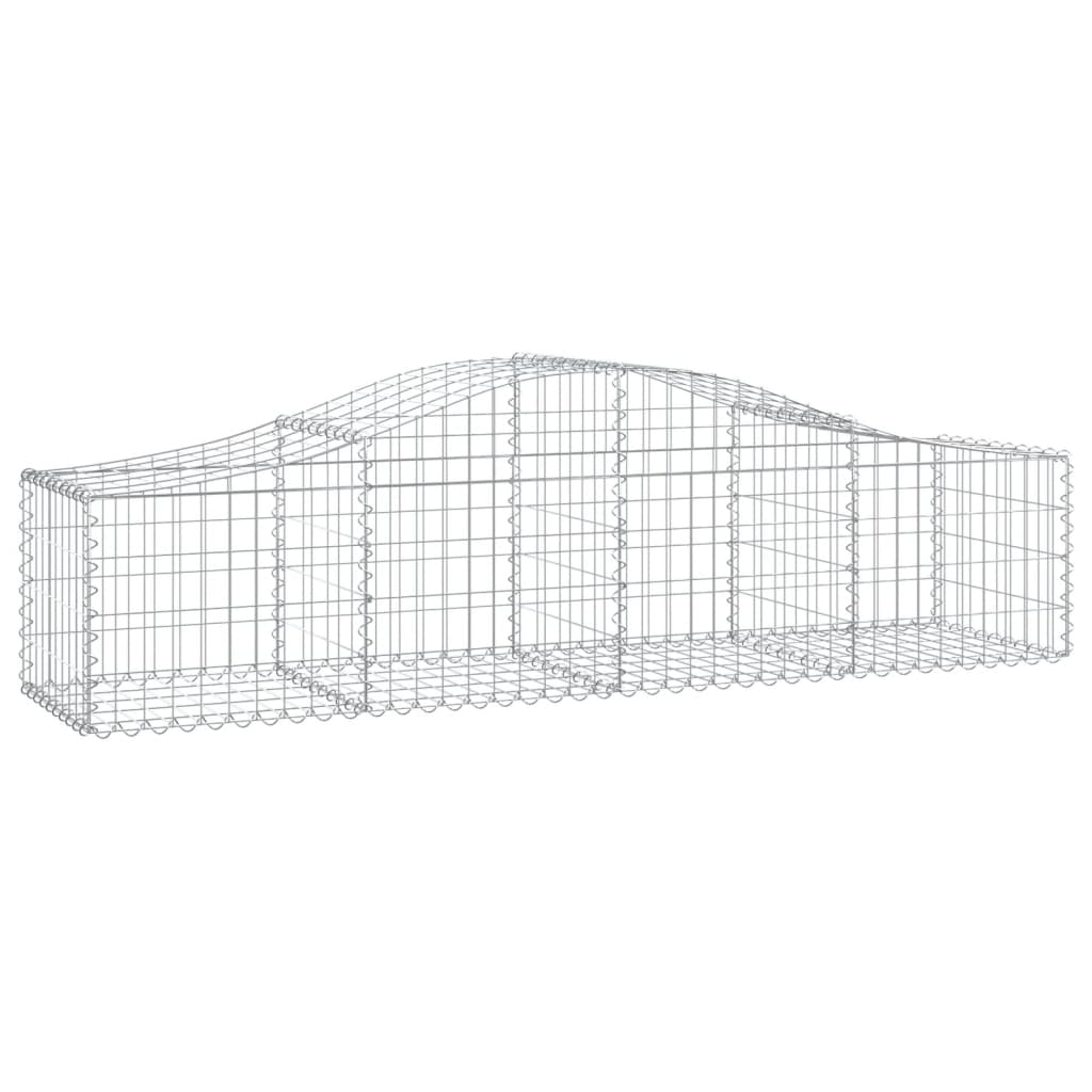 Curved gabion baskets pcs. galvanized iron - 200 x 50 x 40/60 cm, 2 - number 3.
