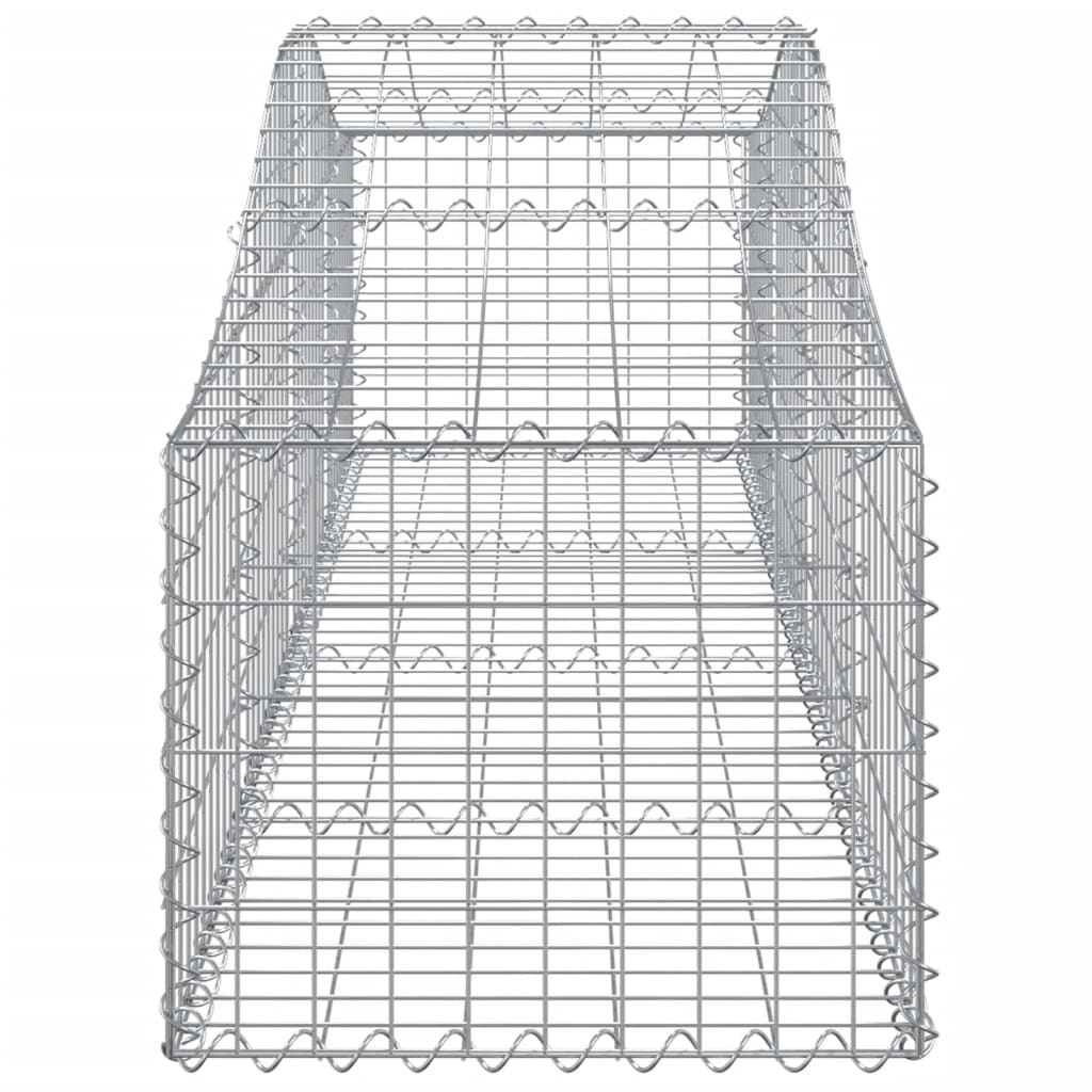 Curved gabion baskets pcs. galvanized iron - 200 x 50 x 40/60 cm, 2 - number 5.