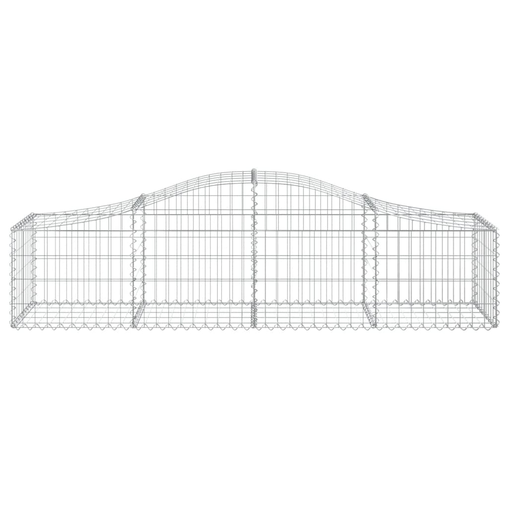 Curved gabion baskets pcs. galvanized iron - 200 x 50 x 40/60 cm, 2 - number 4.