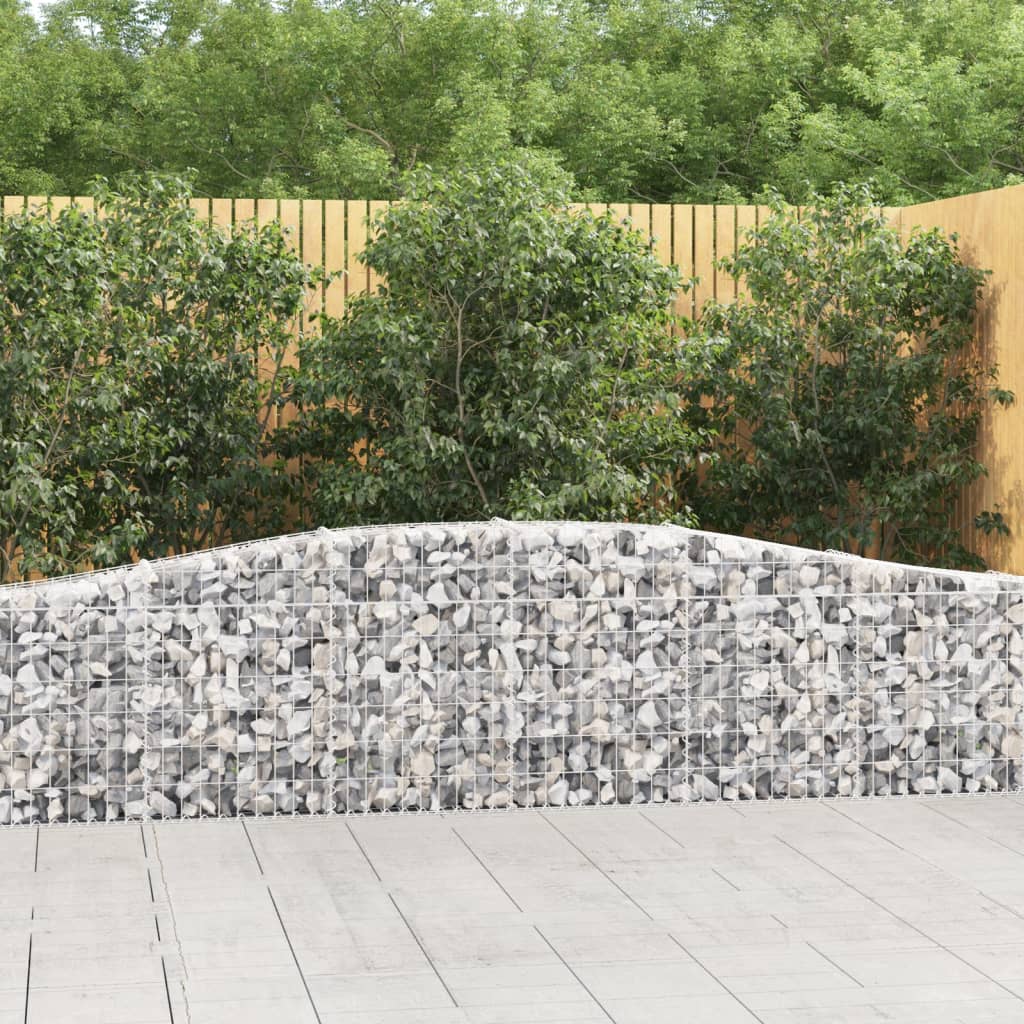 Curved gabion basket pcs. galvanized iron - 400 x 30 x 60/80 cm, 4 - number 1.