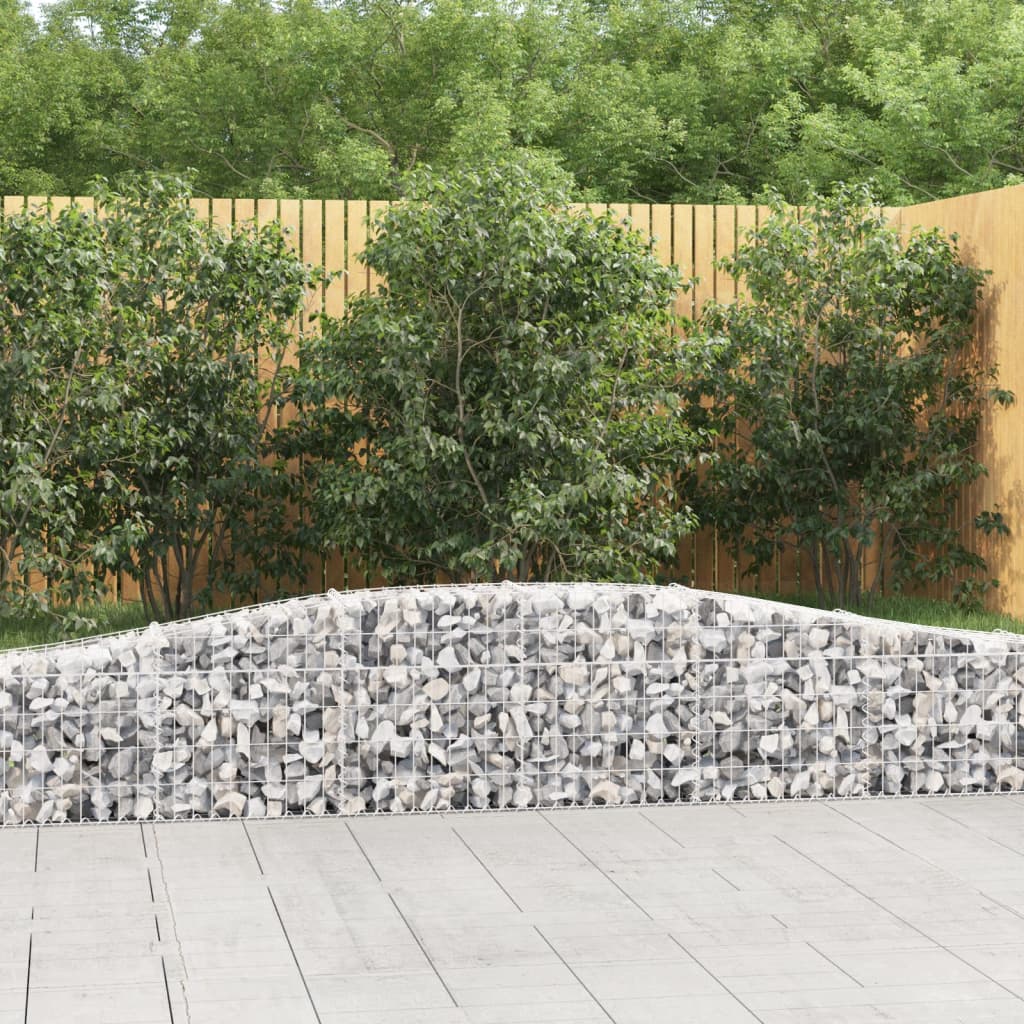Curved gabion baskets pcs. galvanized iron - 400 x 30 x 40/60 cm, 3 - number 1.