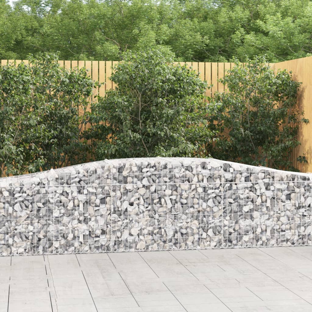 Curved gabion baskets pcs. galvanized iron - 400 x 50 x 60/80 cm, 7 - number 1.