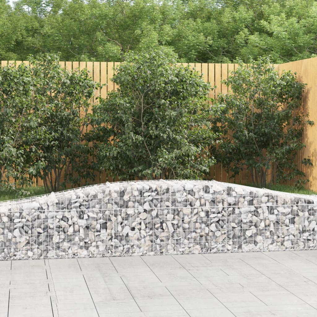 Curved gabion basket pcs. galvanized iron - 400 x 50 x 40/60 cm, 10 - number 1.