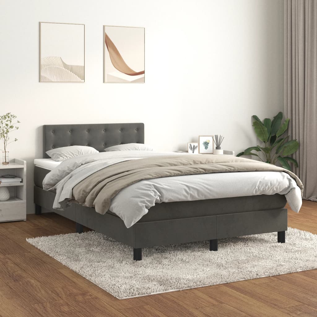 Continental bed velvet - ciemnoszare, 120 x 200 cm, guziki - number 1.