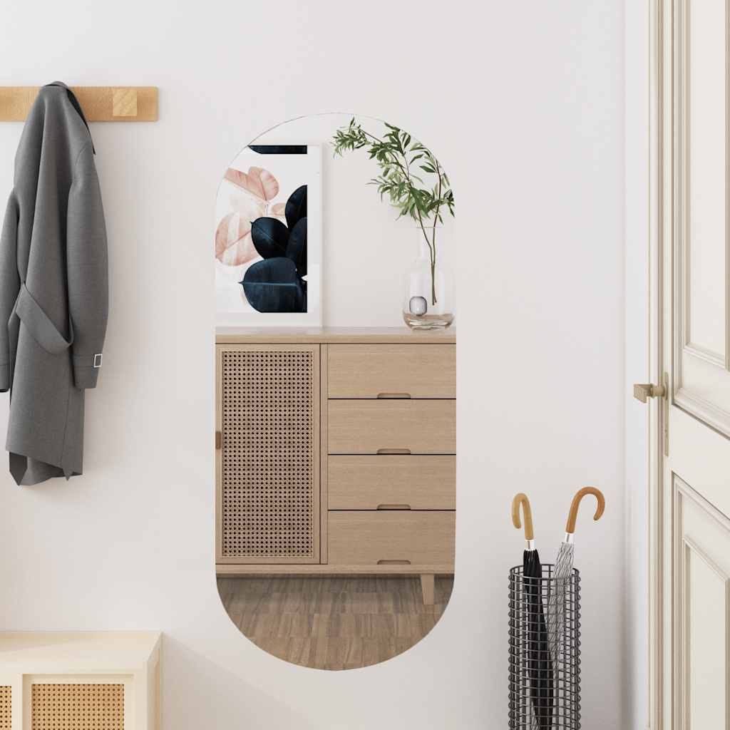 Vægspejl ovalt glas - 35 x 80 cm, 1, uden led, oval - number 1.