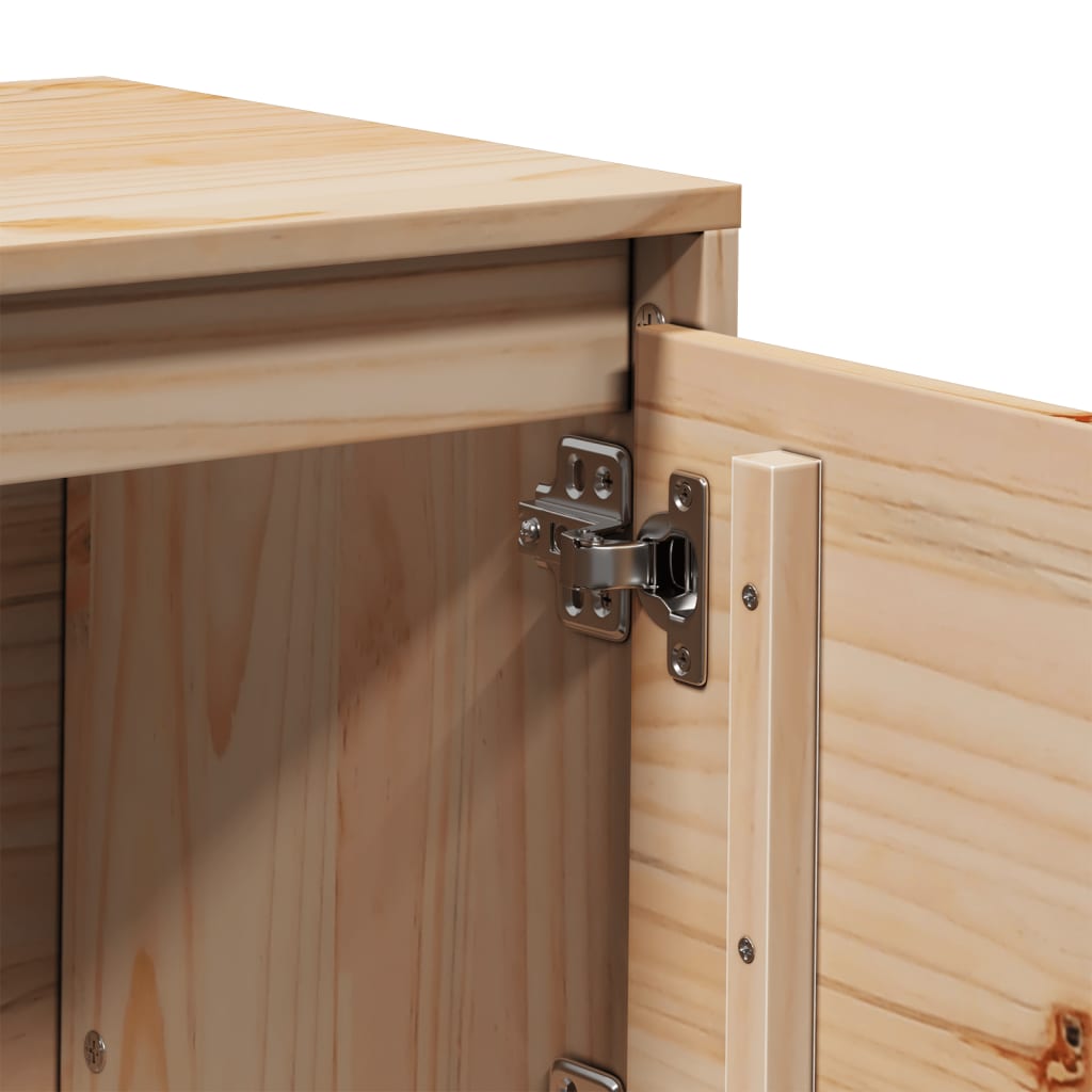 Tv-bord 156x37x45 cm massivt fyrretræ - naturfarvet, 1 - number 8.