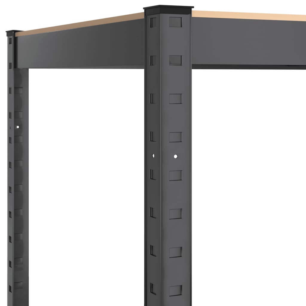 Scaffali. 5 ripiani antracite in legno costruito in acciaio - grigio antracite, 75 x 30 x 172 cm, 2, x - number 7.