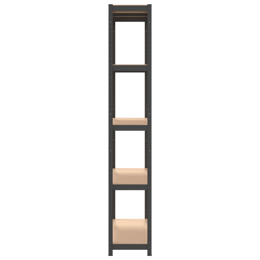 Scaffali. 5 ripiani antracite in legno costruito in acciaio - grigio antracite, 75 x 30 x 172 cm, 2, x - number 6.