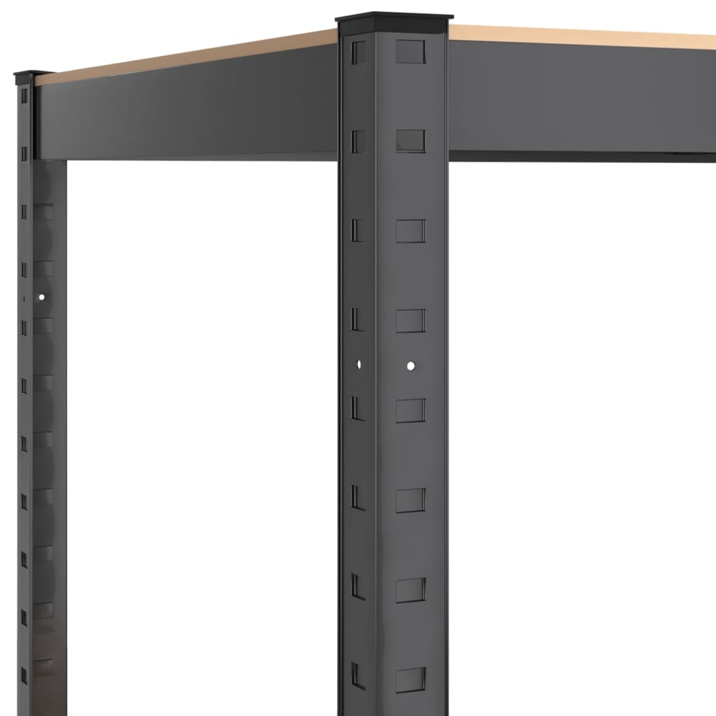 Scaffali. 4 ripiani in legno costruito in acciaio - grigio antracite, 75 x 75 x 160 cm, 1, 2 - number 11.