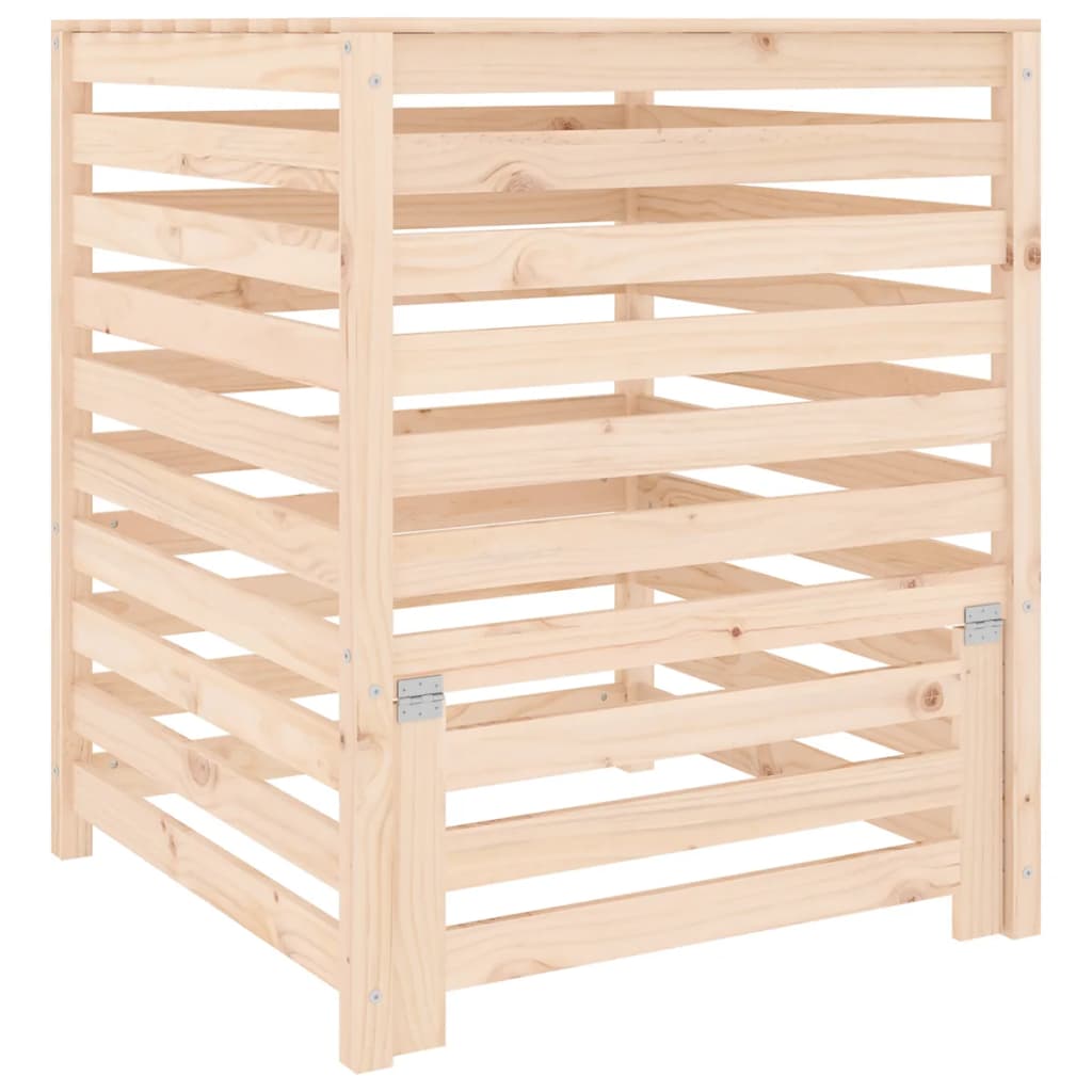 Compost bin 82.5x82.5x99.5 cm solid pine - natural pine, 82.5 x 82.5 x 99.5 cm, 1 - number 2.