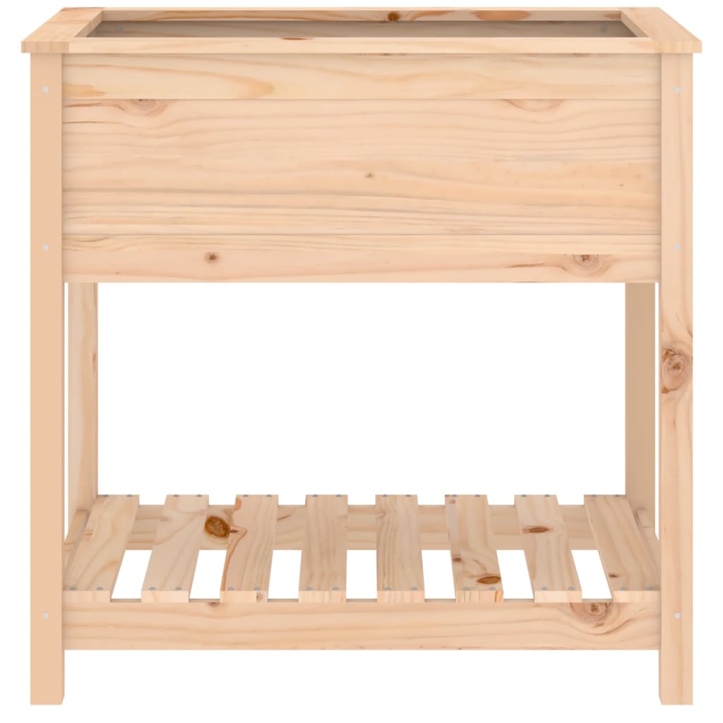 Plant box with shelf 82.5x54x81 cm solid pine - natural colored, 82.5 x 54 x 81 cm, 1 - number 5.