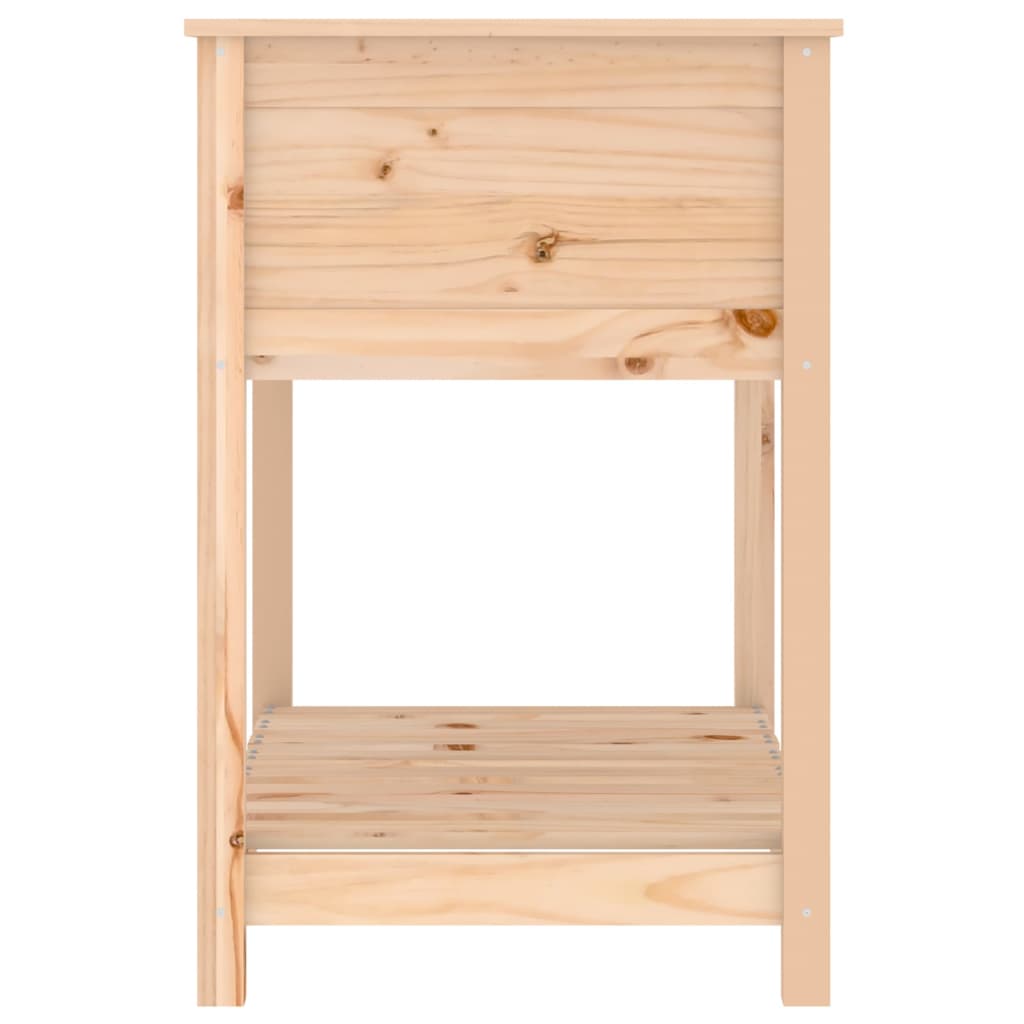 Plant box with shelf 82.5x54x81 cm solid pine - natural colored, 82.5 x 54 x 81 cm, 1 - number 6.