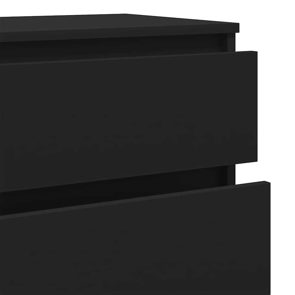 Skuffeskab 60x36x103 cm konstrueret træ - sort, 1 - number 8.