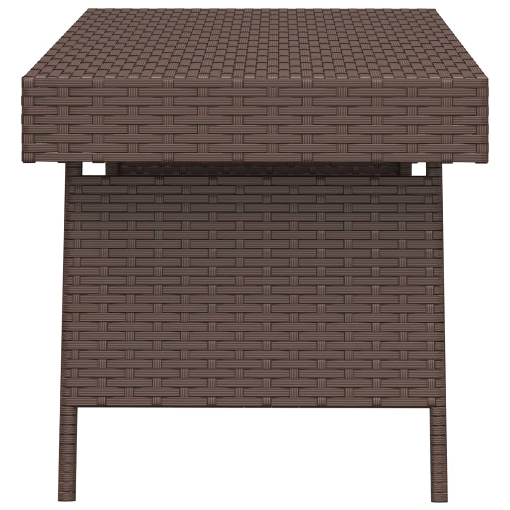 Foldbart sidebord 60x40x38 cm polyrattan brun - number 4.