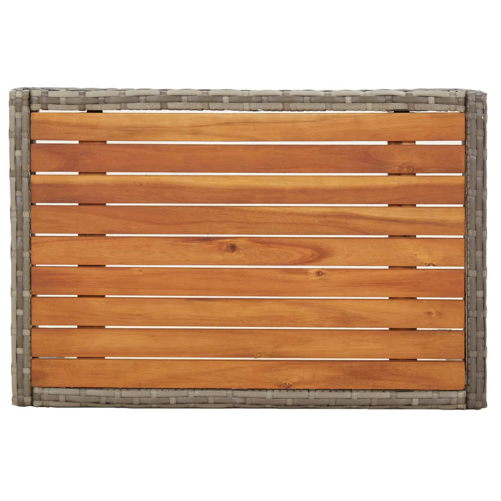 Vrtne stolice s funkcijom obloge 2 pcs. sa stolom polirattan - siva, 3 - number 4.