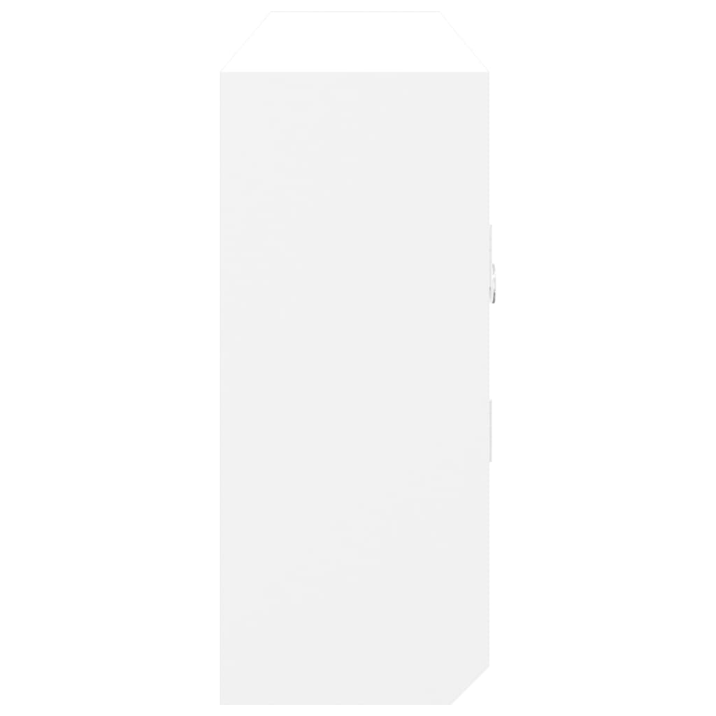 Nøgleskab 40x8,5x20 cm konstrueret træ og stål hvid - number 7.