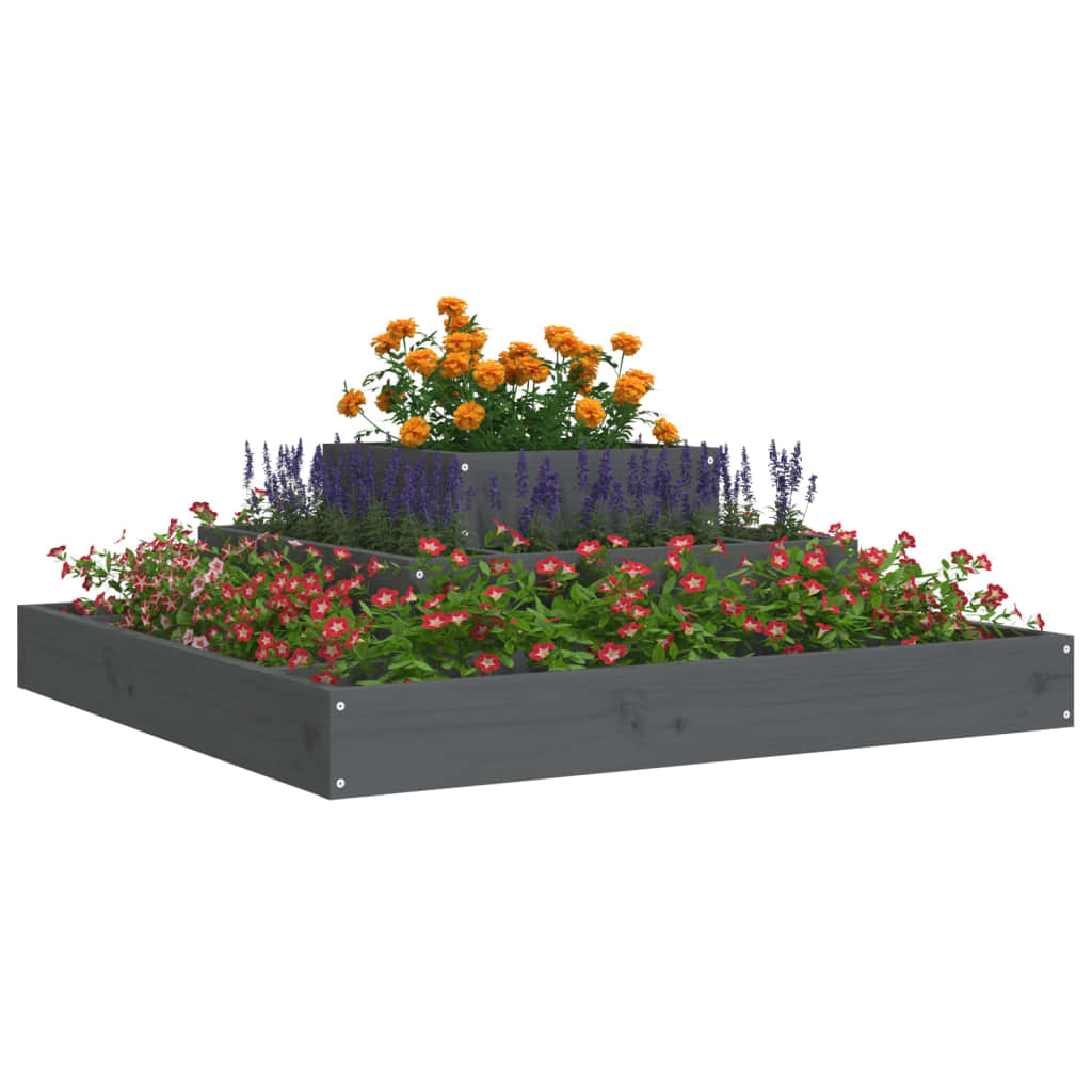Plant box solid - pine gray, 80 x 80 x 27 cm, 1 - number 3.