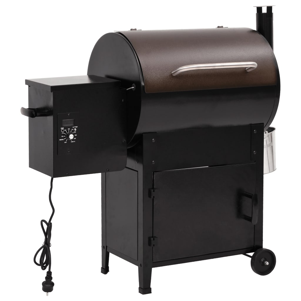 Pellet grill with chimney 104 cm iron black - number 2.