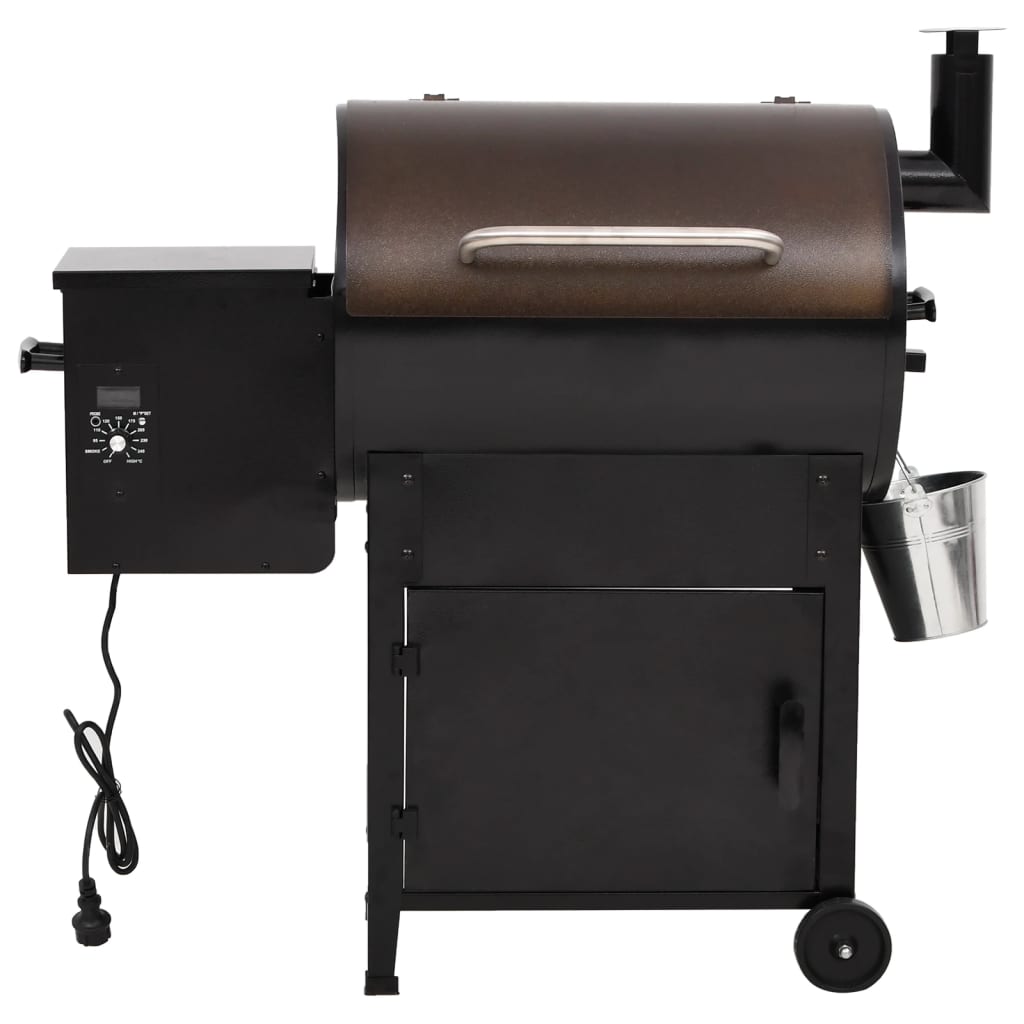Pellet grill with chimney 104 cm iron black - number 4.
