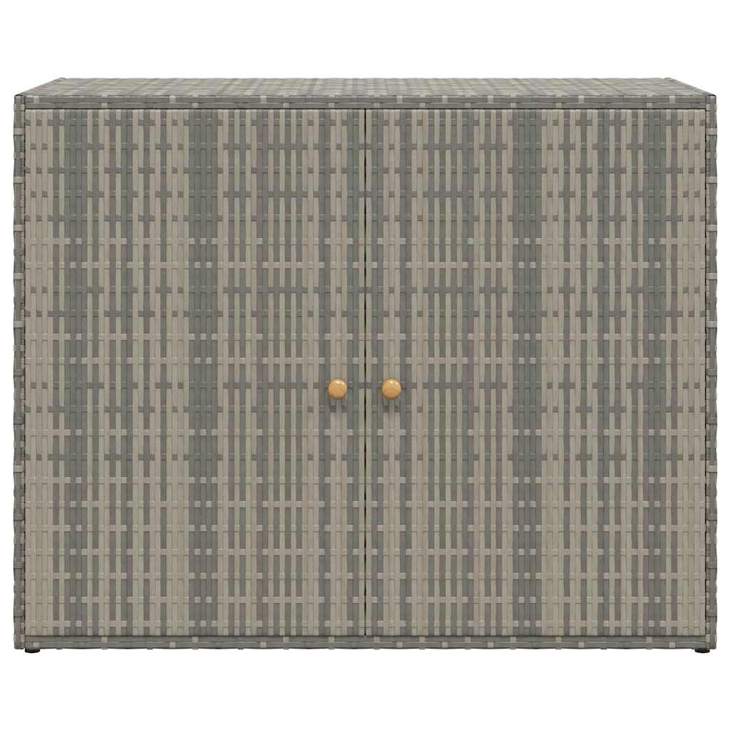 Opbevaringsskab til haven 100x55,5x80 cm polyrattan - grå, 1, x - number 5.