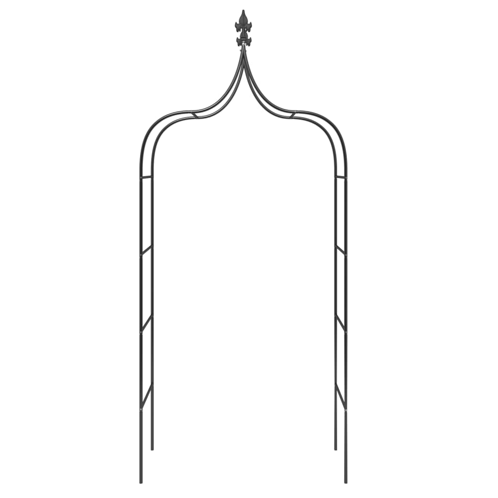 Garden arches 2 pcs. 120x38x260 cm steel black - number 4.