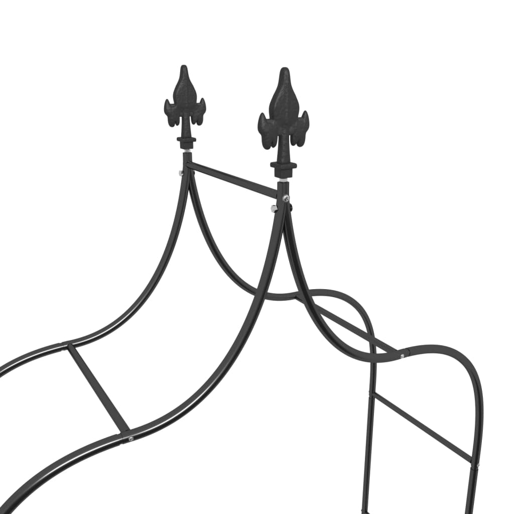 Garden arches 2 pcs. 120x38x260 cm steel black - number 6.
